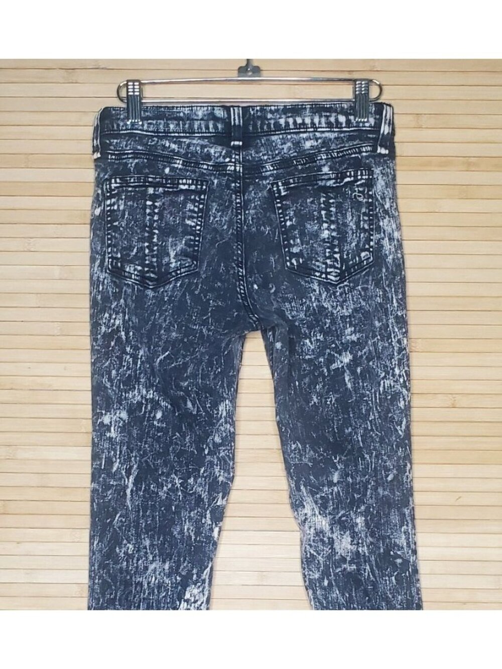 Rag & Bone Jeans Womens Acid white Wash Skinny Jeans Black sz 26 - Picture 4 of 5